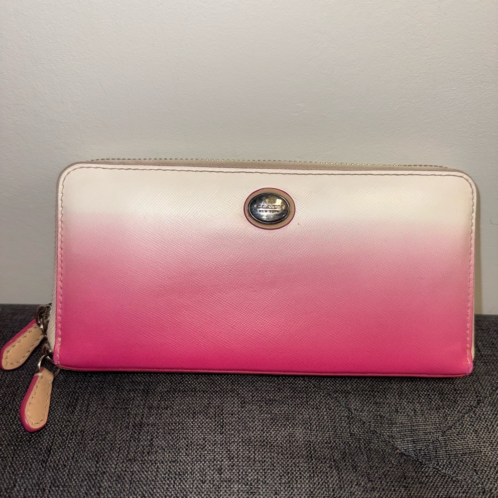 Coach Peyton Ombré Accordion Zip Around Wallet